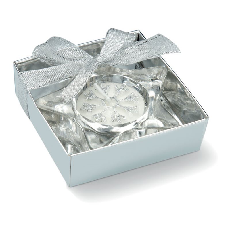 Porta velas de cristal en forma de estrella en caja regalo · Koala Rojo, Merchandising promocional y personalizado