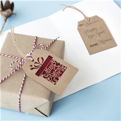 Etiqueta navideña troquelada para regalos con cordón para atar o colgar · KoalaRojo, Artículo promocional y personalizado