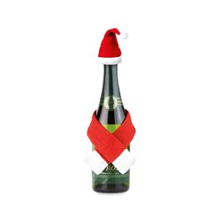 Set para vestir botellas en navidad con gorro y bufanda. Ejemplo de uso · Merchandising promocional de Fiestas y Celebraciones · Koala Rojo