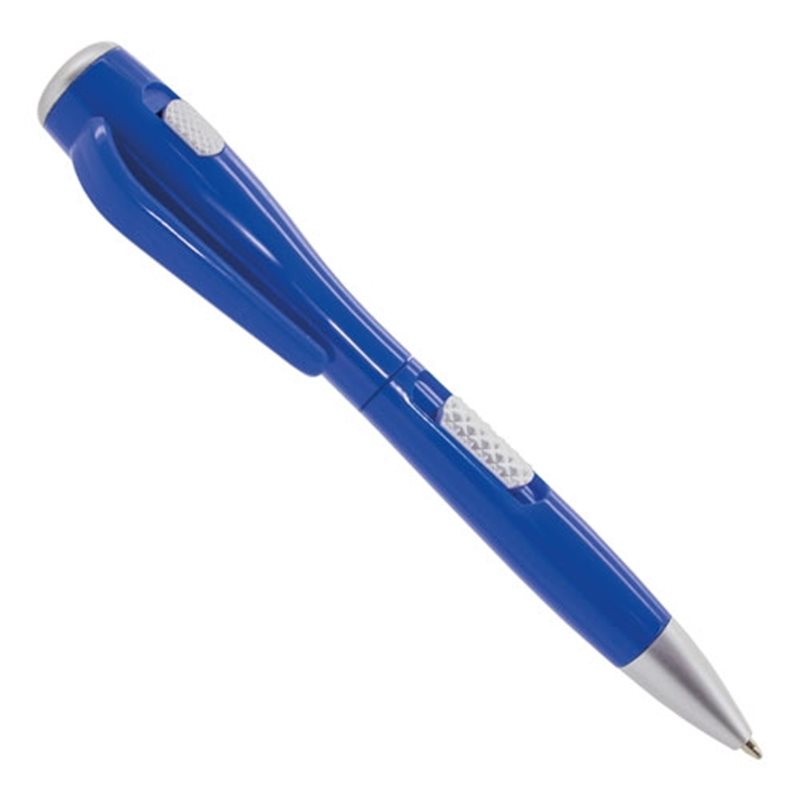 Bolígrafo linterna azul con linterna Led integrada en parte superior · Koala Rojo, Merchandising promocional y personalizado