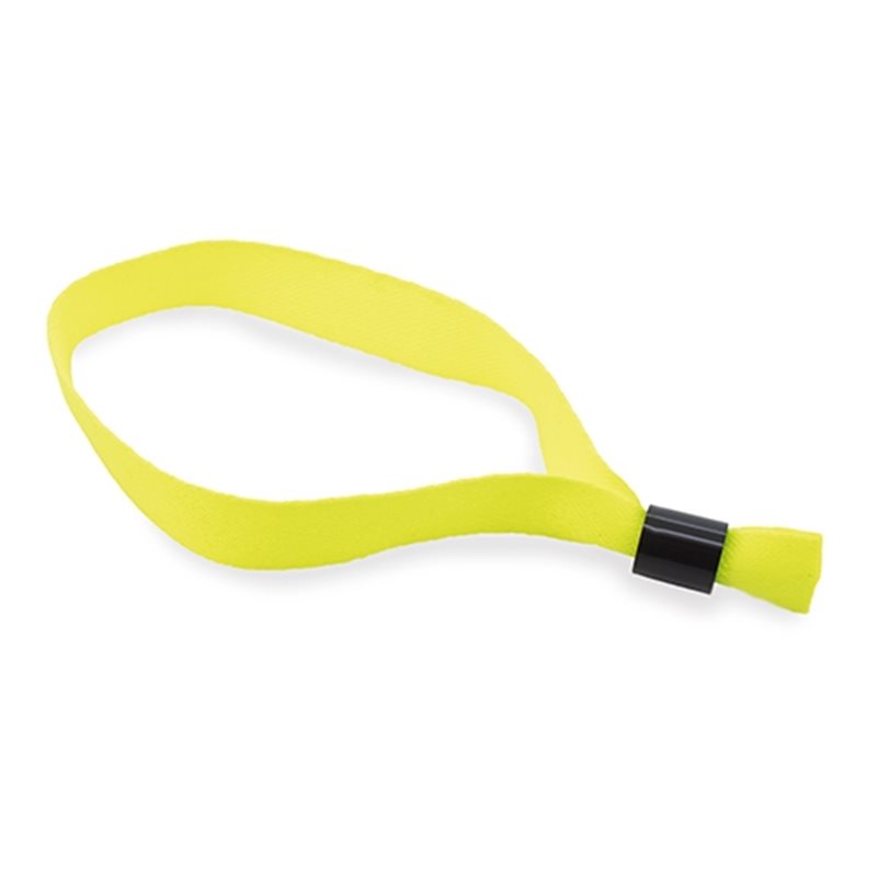 Pulsera de poliéster ajustable 15mm en amarillo flúor con cierre negro · Koala Rojo, Merchandising promocional y personalizado