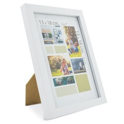 Portafotos con marco de madera blanco horizontal o vertical 13x18cm · Merchandising promocional de Decoración del hogar · Koala Rojo