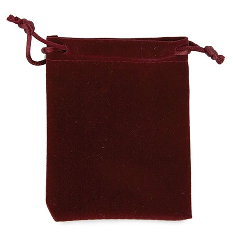 Bolsa de antelina en burdeos con cordón de cierre para regalo de pequeños objetos · Koala Rojo, Merchandising promocional y personalizado