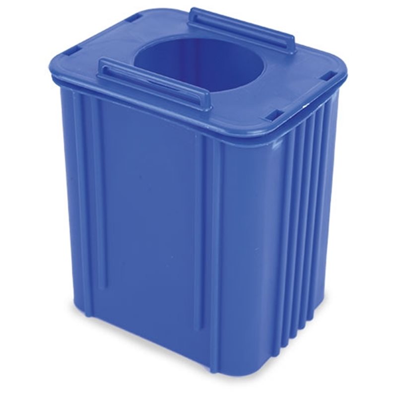 Portalápices Reciclaje en forma de contenedor azul para reciclar papel · Koala Rojo, Merchandising promocional y personalizado