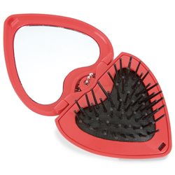 Mini cepillo espejito en forma de corazón rojo con cadenita de bolas para llavero · Merchandising promocional de Cuidado personal · Koala Rojo