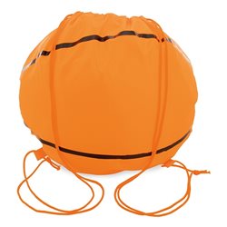Mochila de cuerdas en forma de balón de baloncesto en naranja y negro · Merchandising promocional de Mochila cuerdas · Koala Rojo