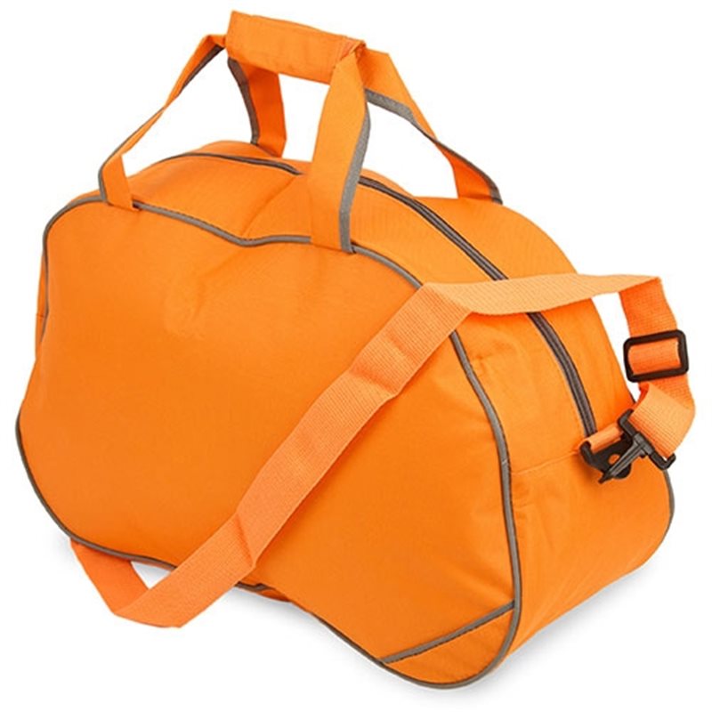 Bolsa de deporte tipo vintage en naranja con bolsillo interior de cremallera · Koala Rojo, Merchandising promocional y personalizado