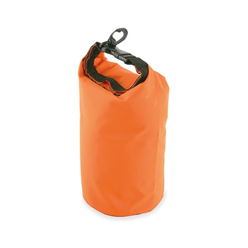 Petate estanco waterproof en naranja con mosquetón de seguridad · Koala Rojo, Merchandising promocional y personalizado