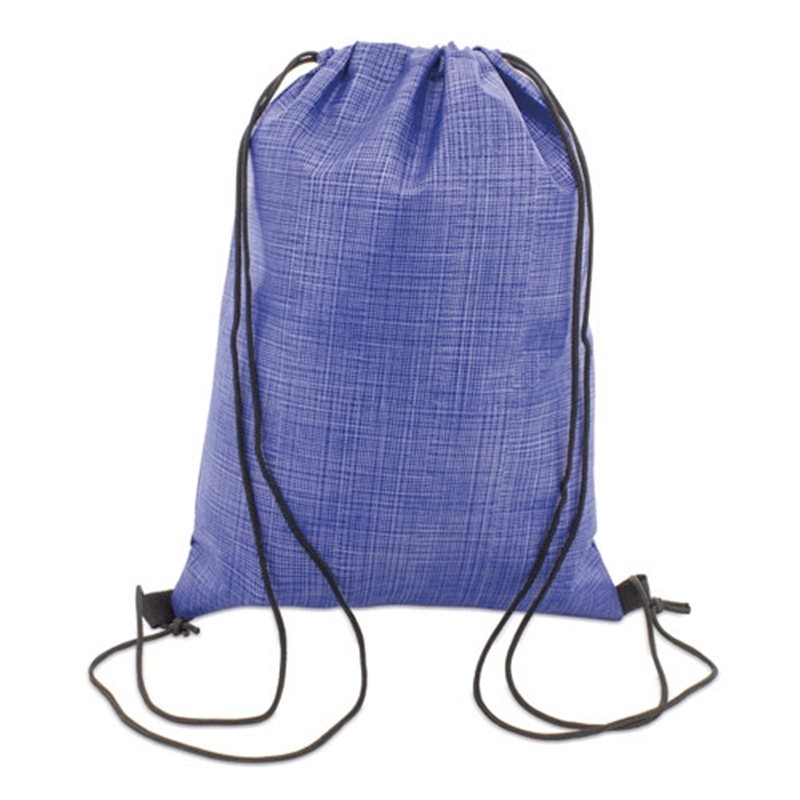 Bolsa mochila cuerdas jaspeada en non woven azul con cuerdas negras · Koala Rojo, Merchandising promocional y personalizado